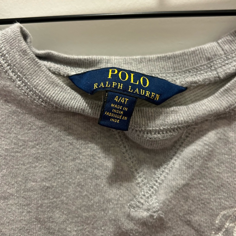 Polo Ralph Lauren Toddler Sweatshirt Dress Gray Size 4T - Picture 4 of 5